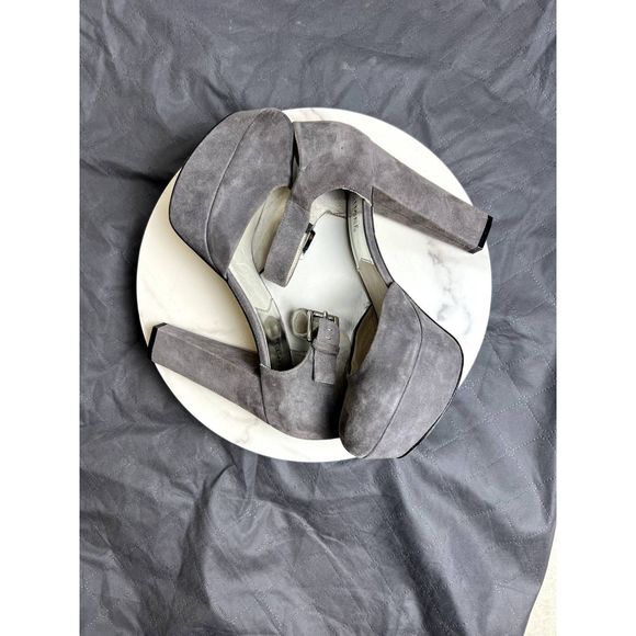 Michael Michael Kors Haven Ankle Strap Dark Slate Suede Platform SZ 10M:NWOT - Picture 15 of 16